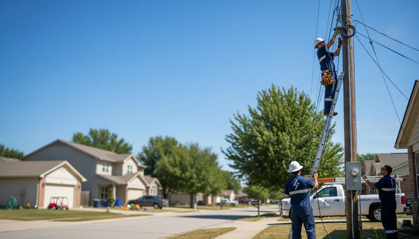 Residential electrician providing installation services in Pipe Creek, TX